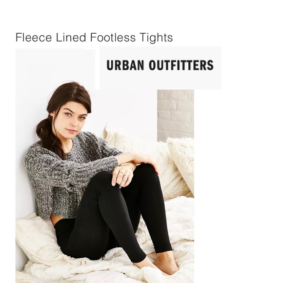 Urban Outfitters Pants - New in box Urban Outfitters
Fleece lined footless tights Black cotton/spandex